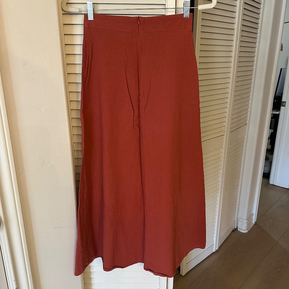 Rust/Terracotta - Flutter Crop Top & Maxi Skirt Set - XS - Picture 7 of 8